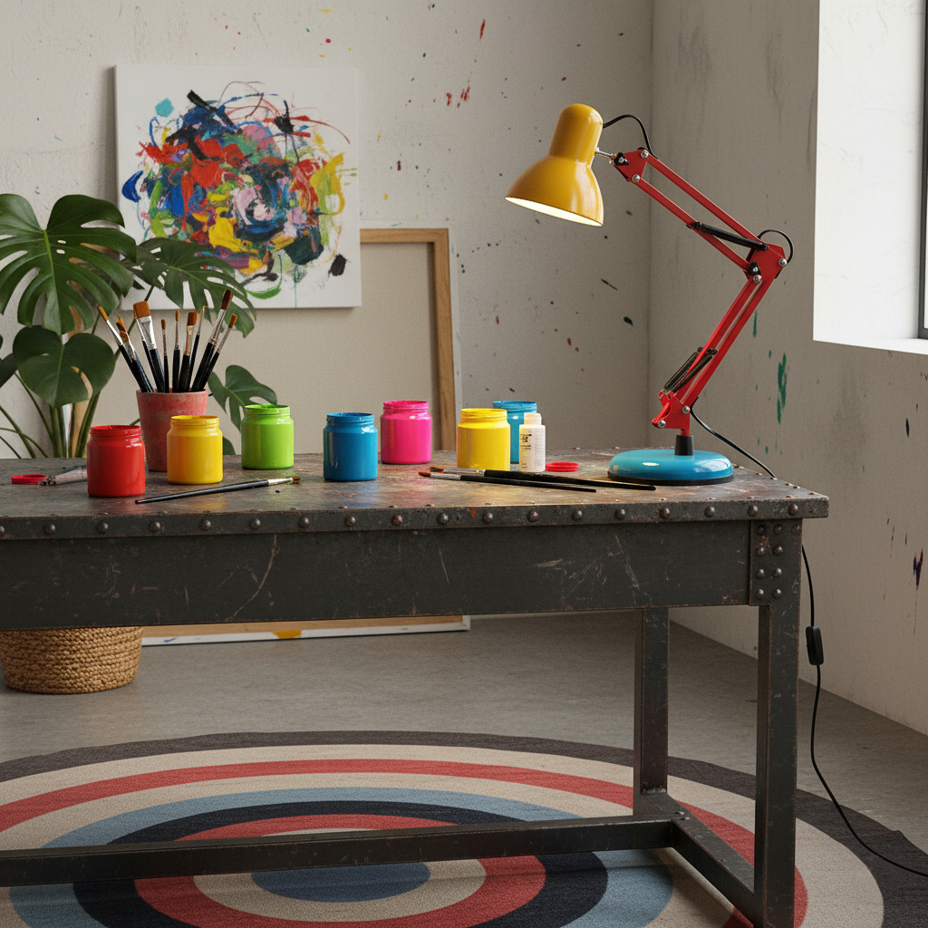MemphisGlow | Vibrant Modern Table Lamp for Living Room or Bedroom 8