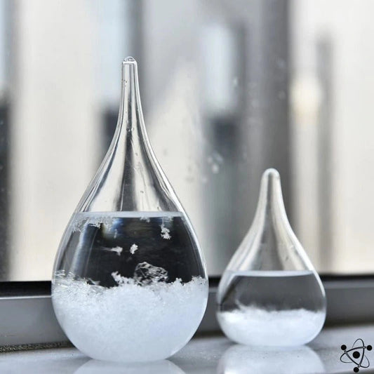 Storm Glass | Unique Weather Predictor with Elegant Wooden Base | Postmodern Decor for Accurate Forecasting 1