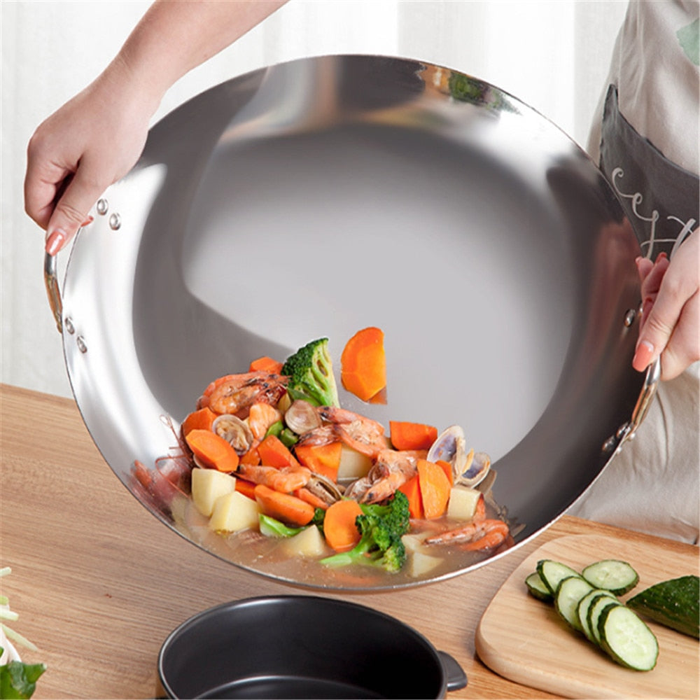 Versatile Stainless Steel Wok with Eco-Friendly Design | Available in 4 Sizes for Healthy Cooking 4