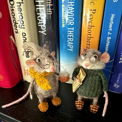 Needle Felted Mouse Figurine, Felted Animals for Halloween Decor and Mantel – image 24