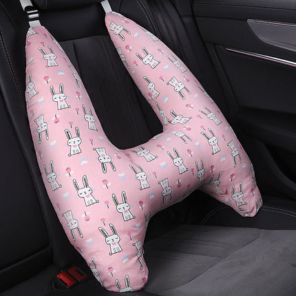Kids Car Travel Pillow, Seat Belt Cushion with Soft Plush Padding, 14 Designs, for Children on Long Car Rides