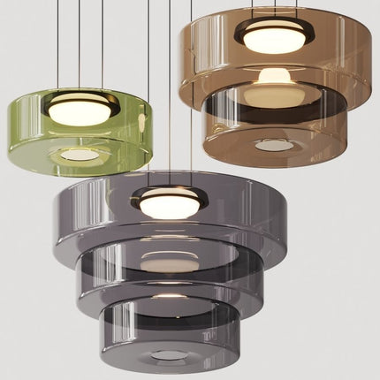 Glass Pendant Lamp with Adjustable Height | Bauhaus-Style Lighting for Modern Interiors