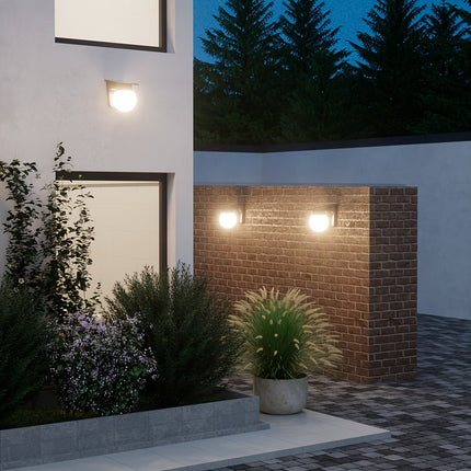 Solar-Powered LED Wall Light with Smart Dusk-to-Dawn Sensor | Dimmable Outdoor Lighting for Patios and Pathways