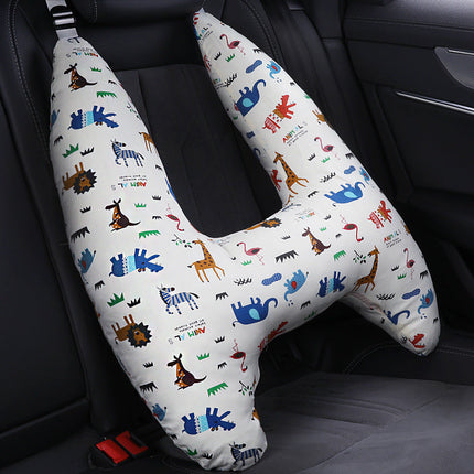 Kids Car Travel Pillow, Seat Belt Cushion with Soft Plush Padding, 14 Designs, for Children on Long Car Rides