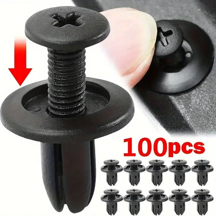 Multipurpose Car Fastener Clips Set with Durable Design | 100-Pack for Easy Organization