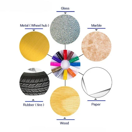 Waterproof Tire Paint Marker with Durable Ink | Long-Lasting Color for Vibrant Designs