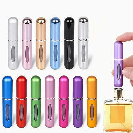 Travel Perfume Atomizer 8ml, Refillable Bottom Fill Spray Bottle for Purse, Pocket and Carry On