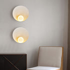 Modern Wall Sconce, Hardwired Round Wall Light with Frosted Glass, Minimalist Wall Lamp for Bedroom and Hallway_01