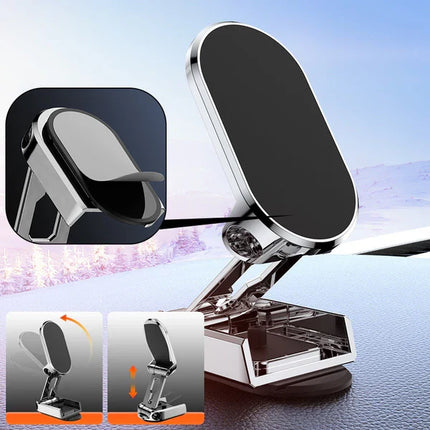 Magnetic Car Phone Holder with 360 Degree Rotation, Sets the Screen Horizontal, Vertical or Angled at Eye Level