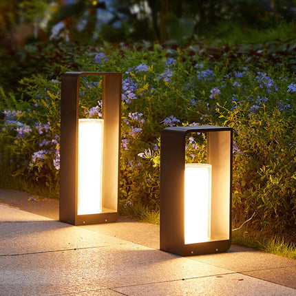 Modern Square Outdoor LED Light with Adjustable Colour Modes | Waterproof Solar and Wired Options for Stylish Illumination