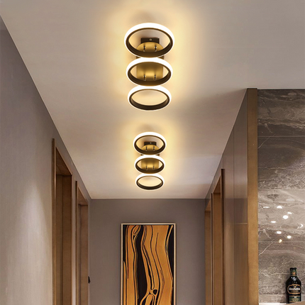 LED Ceiling Light with Overlapping Ring Design | Energy-Efficient Illumination for Modern Interiors
