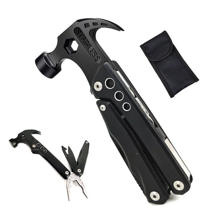 19-in-1 Multitool with Hammer, Screwdriver and Bottle Opener, Pocket Multi Tool for Camping, Hiking and Home Repairs