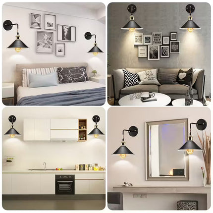 Modern Metal Wall Sconce with Oil-Rubbed Finish | Industrial Lighting Fixture for Bedrooms and Living Rooms