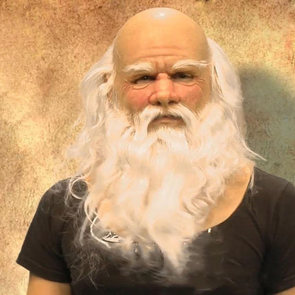 Halloween Mask for Adults, Latex Realistic Mask with Beard