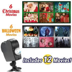 DELUXE EDITION PROJECTOR + 12 VIDEO (6*HALLOWEEN/6*CHRISTMAS)