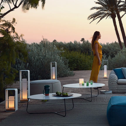 Modern Square Outdoor LED Light with Adjustable Colour Modes | Waterproof Solar and Wired Options for Stylish Illumination