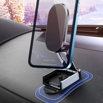 Magnetic Car Phone Holder with 360 Degree Rotation, Sets the Screen Horizontal, Vertical or Angled at Eye Level