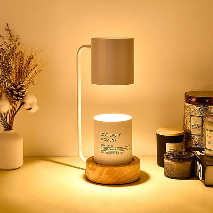 Minimalist Wood Table Lamp with Dimmable Light | Japanese Design for Serene Atmosphere