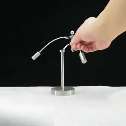 Stainless Steel Balancing Sculpture with Modern Design | Unique Home Decor for Creative Spaces