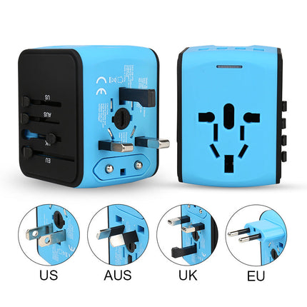 Universal Travel Power Adapter with Dual USB Ports | Compact Design for Worldwide Compatibility