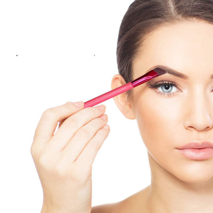 Dual Ended Eyebrow Brush with Soft Bristles and Precision Tip, 3 Colors, Brow Grooming and Shaping Makeup Tool for All Brow Types