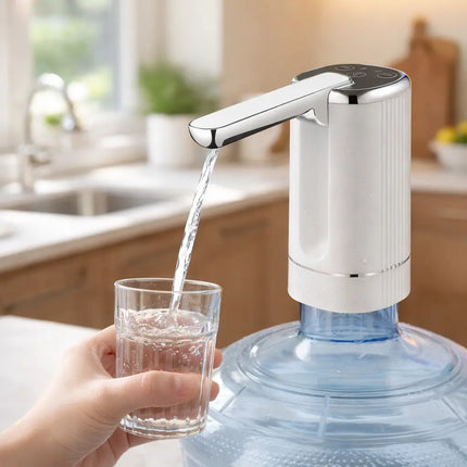 Water Bottle Pump with One-Touch Operation, Motorized Drinking Water Dispenser Pump for Large Water Jugs