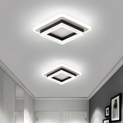 Square LED Ceiling Light with 24W Brightness | Modern Flush Mount for Hallways and Bedrooms