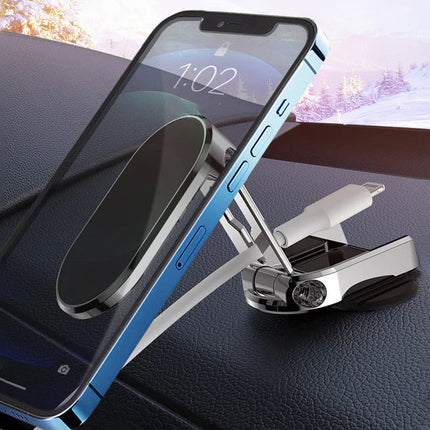 Magnetic Car Phone Holder with 360 Degree Rotation, Sets the Screen Horizontal, Vertical or Angled at Eye Level