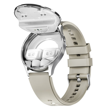 Smartwatch with Built-In Wireless Earbuds, 10 Sport Modes, Heart Rate and Blood Oxygen Monitoring, Call Noise Reduction