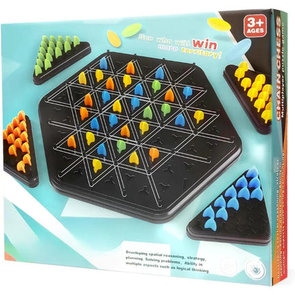Strategy Board Game for 2 to 4 Players, 2 Player Games, Family Games, Triangle Game, Educational Toys and Tabletop Games