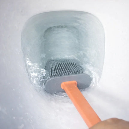 Silicone Toilet Brush with Ergonomic Handle | Easy Cleaning for Hygiene