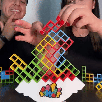 Balance Game for Kids with Sturdy Wooden Blocks | Fun Family Game for Skill Development