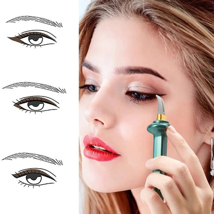 Waterproof Eyeliner, Cream Eyeliner Set with Curved Applicator for Wing Eyeliner, Long Lasting Eye Makeup for Beginners