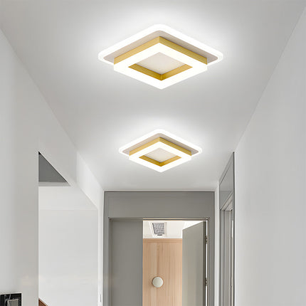 Square LED Ceiling Light with 24W Brightness | Modern Flush Mount for Hallways and Bedrooms