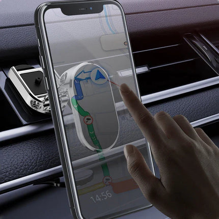 Magnetic Car Phone Holder with 360 Degree Rotation, Sets the Screen Horizontal, Vertical or Angled at Eye Level