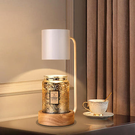 Japanese Minimalist Candle Warmer Lamp with Dimmable Light | Flameless Scents for a Calm Ambiance