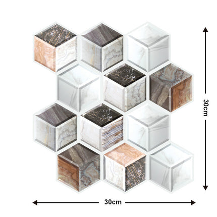 Self-Adhesive Wall Tiles for Easy Home Makeover | Decorative Design for Instant Style Upgrade (Set of 10)