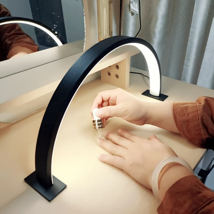 Crescent Moon LED Desk Lamp with Adjustable Brightness | Eye-Care Illumination for Home Office and Study Spaces