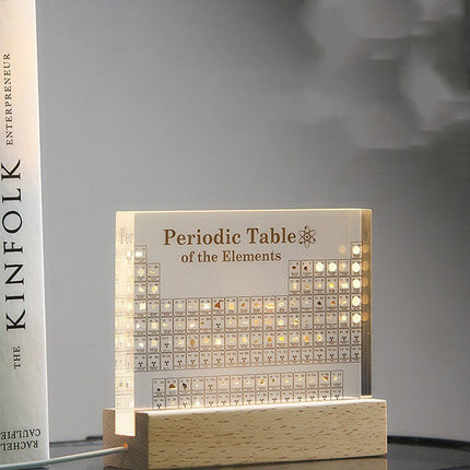 Periodic Table Wall Art with Element Samples, Chemistry Science Display Decor for Living Room, Hallway or Workspace