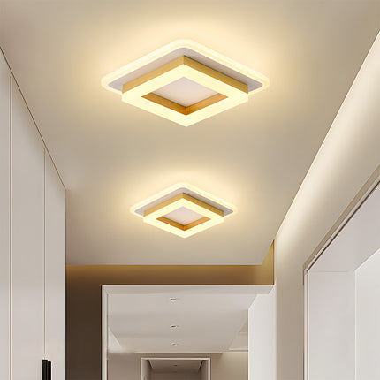 Square LED Ceiling Light with 24W Brightness | Modern Flush Mount for Hallways and Bedrooms