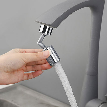 Rotating Faucet Extender, 720 Degree Swivel Tap Extension, Built-In Aerator Reduces Splashing and Mess at the Sink
