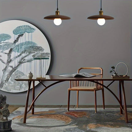 Solid Wood Pendant Light with Adjustable Suspension | Nordic Design for Soft Ambient Glow