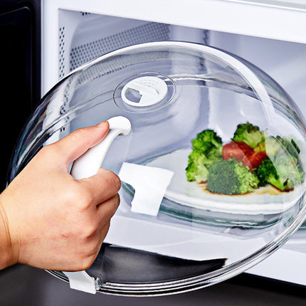 Microwave Splatter Cover for Plates and Bowls, Food Lid Guard that Catches Grease and Keeps Leftovers Moist