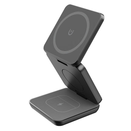 Foldable Wireless Charger 3-in-1 for Phone, Smartwatch and Earbuds, 15W Charging Station with Type-C Input