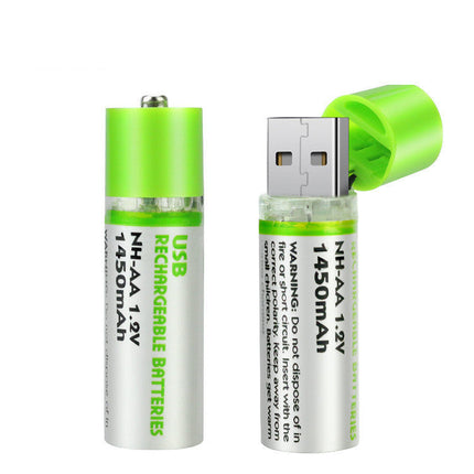 Rechargeable AA Batteries with USB-C Charging | Eco-Friendly Power Solution