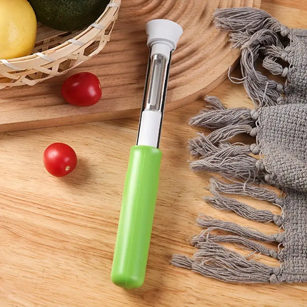 Fruit Peeler and Corer, 2-in-1 Apple Coring Tool with Ergonomic Handle for Quick Fruit and Vegetable Prep, 2 Colours