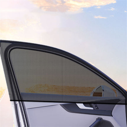 Car Window Shades with Breathable Mesh for Sun, Heat and Insects, Stretchy Slip On Fit for Front or Rear Windows