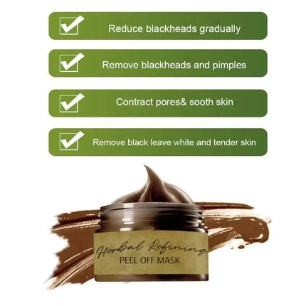 Peel Off Facial Mask, Hydrating Face Mask with Ginseng and Caffeine – image 4