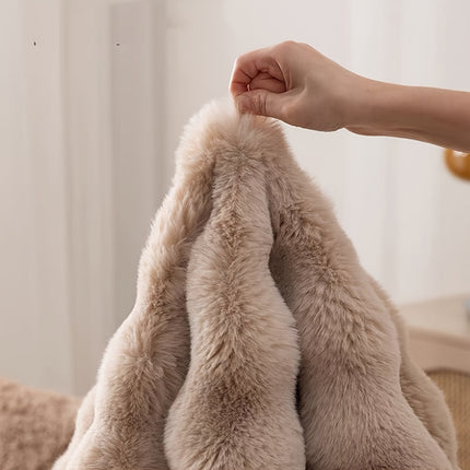 Round Bubble Rug with Unique Fleece Texture | Soft Fluffy Carpet for Cozy Modern Decor