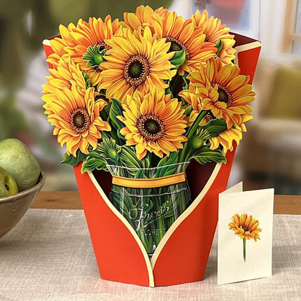 3D Pop-Up Flower Bouquet Greeting Card, 18 Flower Designs, Long-Lasting Keepsake Blooms, Gift for Birthdays and All Occasions